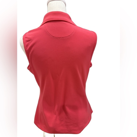 Greg Norman  Women's Sleeveless Polo Golf Shirt - Red in Small - Picture 4 of 6